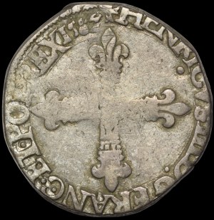 Henry of Valois, 1/4 Ecu 1582 T, Nantes