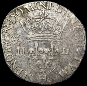 Henry of Valois, 1/4 Ecu 1582 H, La Rochelle - rarer and b. nice