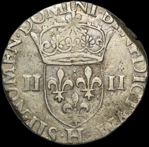 Henry of Valois, 1/4 Ecu 1581 H, La Rochelle - rarer