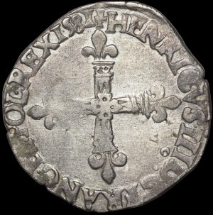 Henry of Valois, 1/4 Ecu 1581, Rennes