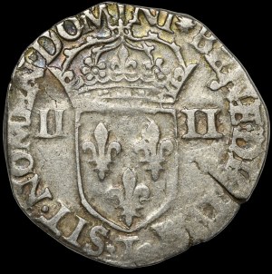 Henry of Valois, 1/4 Ecu 1581 T, Nantes