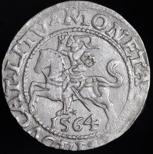 Sigismund II Augustus, Half-penny 1564, Vilnius - 21 Pogon, Axe, L/LITV