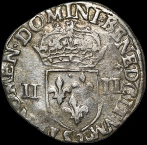 Henry of Valois, 1/4 Ecu 1579, Rennes