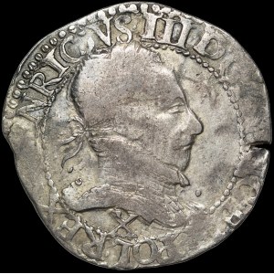 Henryk Walezy, 1/2 Franka 1586 X, Amiens - rzadkie