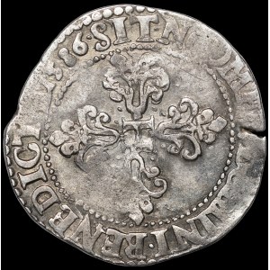 Henryk Walezy, 1/2 Franka 1586 X, Amiens - rzadkie