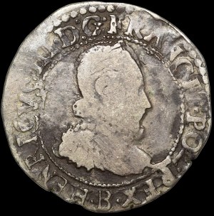 Henry of Valois, 1/4 Frank 1577 B, Rouen - very rare