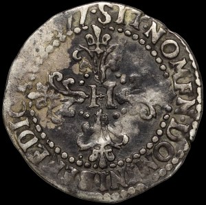 Henry of Valois, 1/4 Frank 1577 B, Rouen - very rare