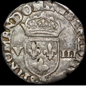 Henryk Walezy, 1/8 Ecu 1583, Rennes - b. rzadkie i b. ładne