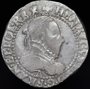 Henry Valois, 1/2 Frank 1587 A, Paris