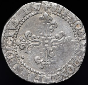 Henry Valois, 1/2 Frank 1587 A, Paris