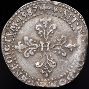 Henry of Valois, 1/2 Frank 1587 I, Limoges - b. nice