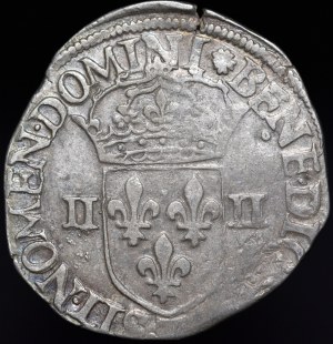 Henry of Valois, 1/4 Ecu 1578 T, Nantes - rarer