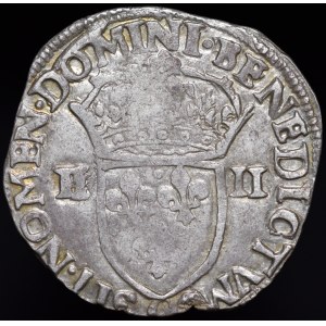 Henryk Walezy, 1/4 Ecu 1583 C, Saint-Lô - b. rzadkie