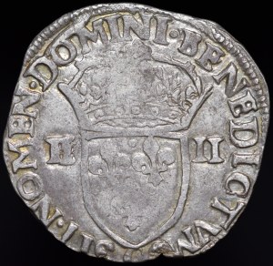 Henry of Valois, 1/4 Ecu 1583 C, Saint-Lô - very rare
