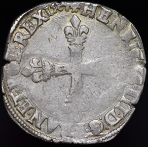 Henryk Walezy, 1/4 Ecu 1584 F, Angers - rzadsze