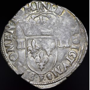 Henryk Walezy, 1/4 Ecu 1584 F, Angers - rzadsze