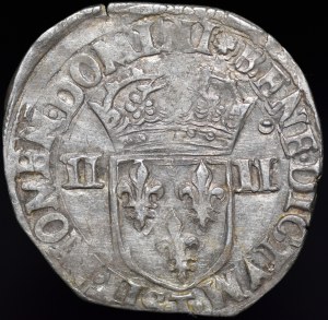 Henry of Valois, 1/4 Ecu 1588 T, Nantes