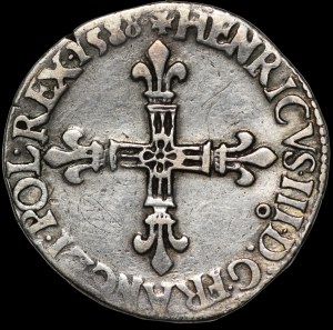 Henry of Valois, 1/4 Ecu 1588, Rennes