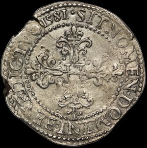 Henry of Valois, Frank 1581 B, Rouen - rare