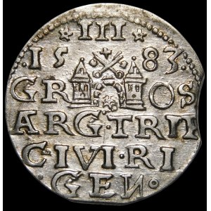 Stefan Batory, Trojak 1583, Ryga