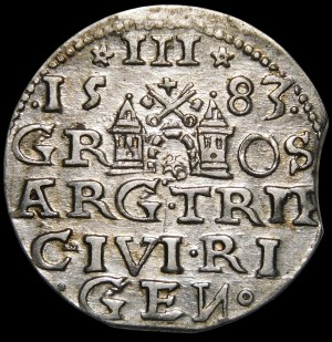 Stefan Batory, Trojak 1583, Riga