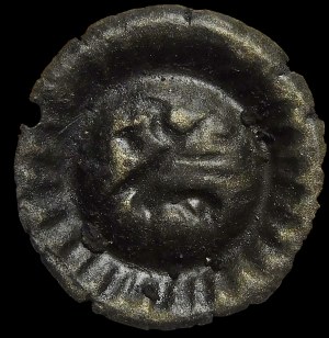 Quarter breakup, Brakteat - Griffin stepping to the left