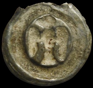 Quarter breakup, Brakteat - Eagle to the right