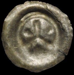 Quartering, Brakteat - Post with bullets on the sides - rare