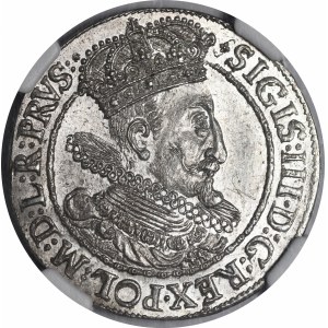 Zygmunt III Waza, Ort 1615, Gdańsk - podwójny ozdobnik - piękny i b. rzadki