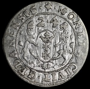 Sigismund III Vasa, Ort 1624/3, Gdansk - pierced date, PR - variant