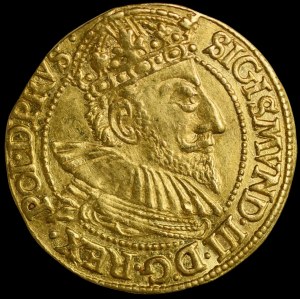 Sigismund III Vasa, Ducat 1592, Gdansk - beautiful and very rare, Ex. NGC AU58