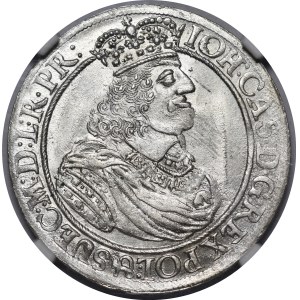 Jan II Kazimierz, Ort 1662, Gdańsk - Lewart w tarczy - piękny