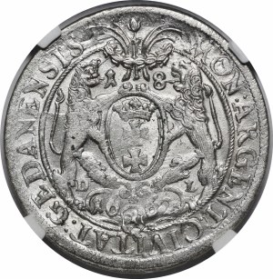John II Casimir, Ort 1662, Gdansk - Lewart in shield - beautiful