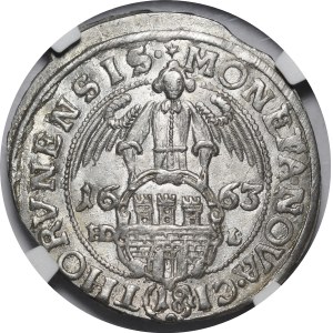 Jan II Kazimierz, Ort 1663 HD-L, Toruń - b. rzadki i b. piękny