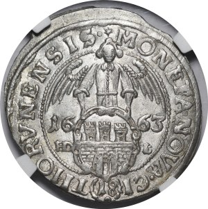 John II Casimir, Ort 1663 HD-L, Torun - b. rare and b. beautiful