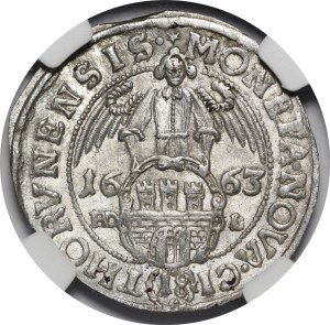 John II Casimir, Ort 1663 HD-L, Torun - b. rare and b. beautiful
