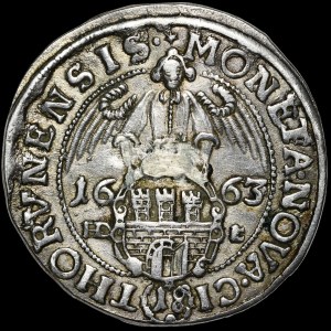 Jan II Kazimierz, Ort 1663 HD-L, Toruń - rzadki