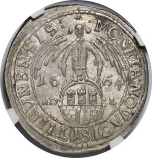John II Casimir, Ort 1664 HD-L, Torun - rare