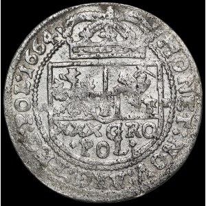 Jan II Kazimierz, Tymf 1664 AT, Kraków - błędy SERVAT i METAL - rzadki