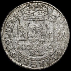 John II Casimir, Tymf 1664 AT, Bydgoszcz - POTORQ - rare