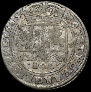 John II Casimir, Tymf 1665 AT, Bydgoszcz - 2 reverse surrounds - rare