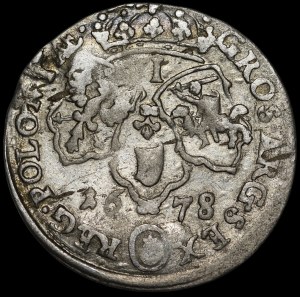 John III Sobieski, Sixpence 1678, Bydgoszcz - Leliwa in oval shield