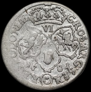 John III Sobieski, Sixpence 1681 TLB, Bydgoszcz - rare