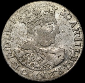 John III Sobieski, the Sixpence of 1683, Krakow - wearing a crown