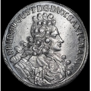 August II Mocny jako Fryderyk August, 2/3 talara 1697 EPH, Lipsk - piękna