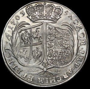 August II the Strong, Thaler 1703 ILH, Dresden - very rare