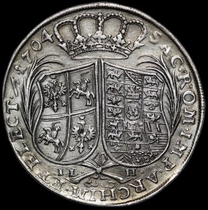 August II the Strong, Thaler 1704 ILH, Dresden - very rare