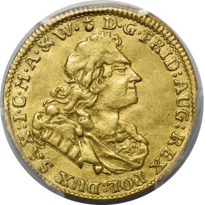August II Mocny, Dukat 1727 IGS, Drezno - b. rzadki