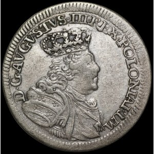 August III Sas, Szóstak 1755 EC, Lipsk - rzadki