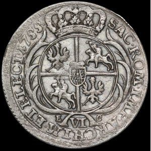 August III Sas, Szóstak 1755 EC, Lipsk - rzadki